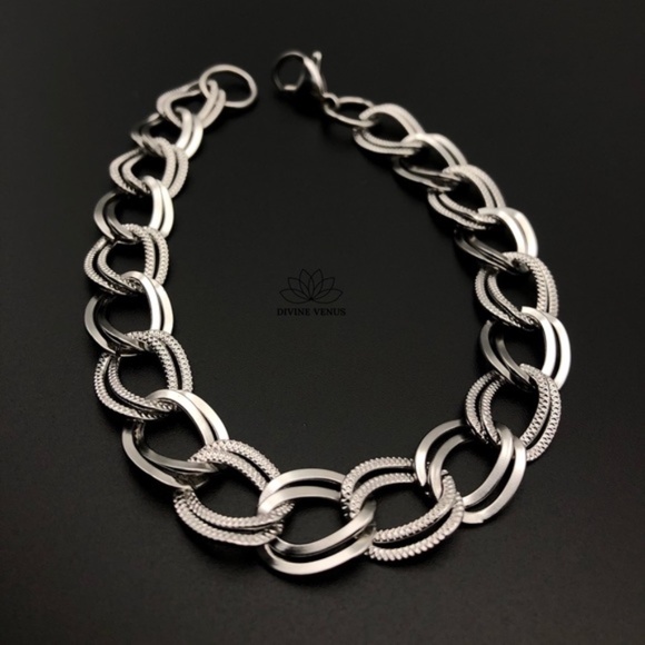 Linked Fashion Bracelet/Anklet | Stainless Steel - Picture 5 of 8